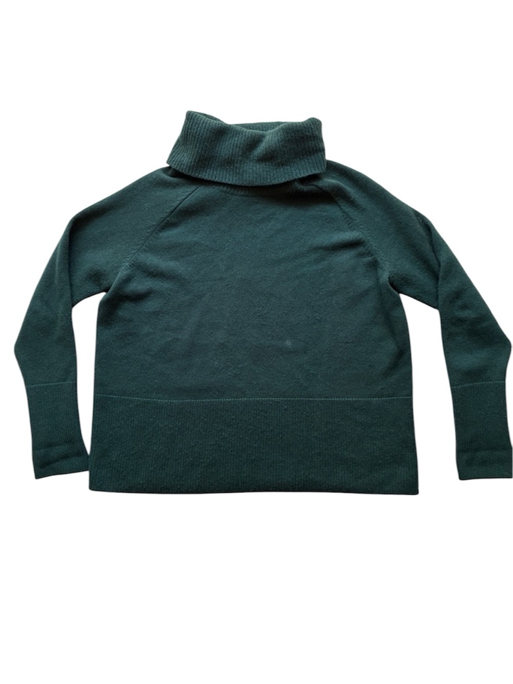 Athleta Women's Green Alpine Wool / Cashmere Turtleneck Sweater Size Medium